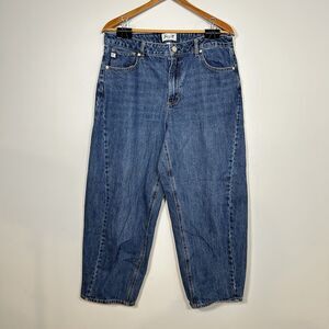 Seven7 Premium High Rise Barrel Jeans Women’s Size 10 Blue Cropped Ankle Denim